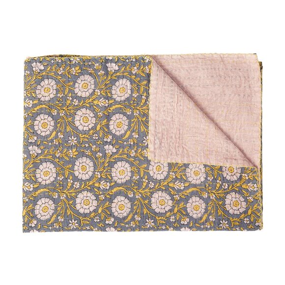 Taj Hotel Other - Taj Hotel Home Decor Kantha Cotton Throw | 1-Piece | Multicolor | 50"x70"